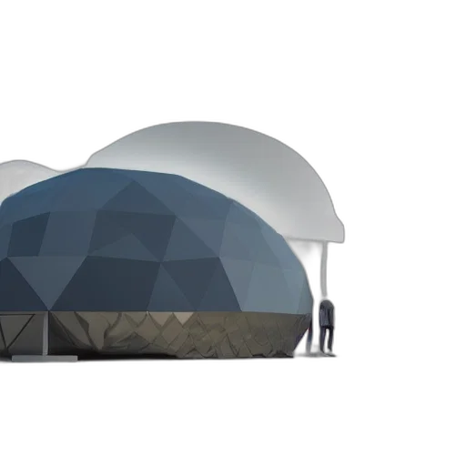 umbrella, building, 3d render, concept art transparent PNG cut-out