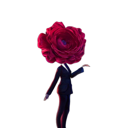 flower, dress, crown, staff transparent PNG cut-out