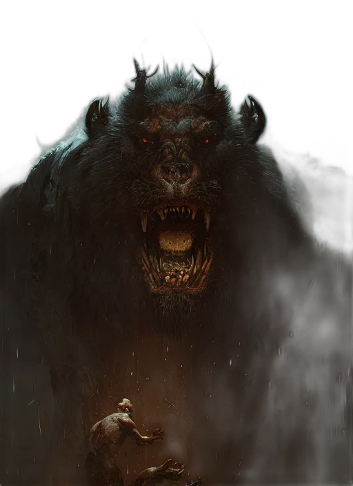 creature, animal, face, concept art transparent PNG cut-out