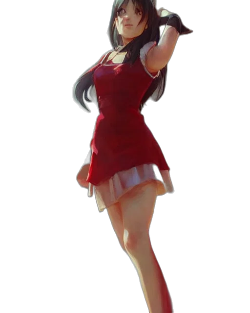 dress, staff, weapon, 3d render transparent PNG cut-out