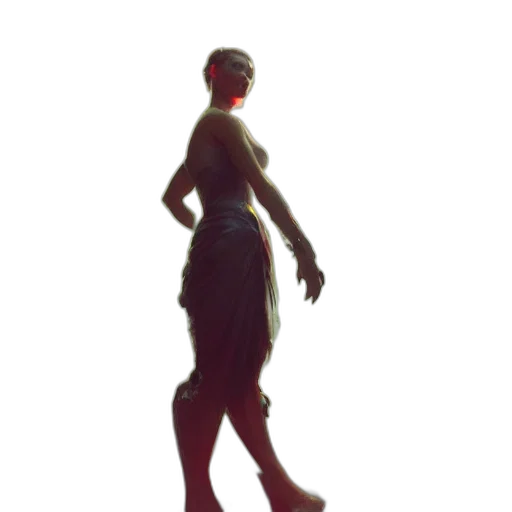 dress, staff, robot, creature transparent PNG cut-out