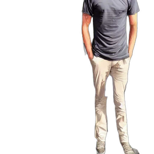 staff, creature, jacket, shoes transparent PNG cut-out