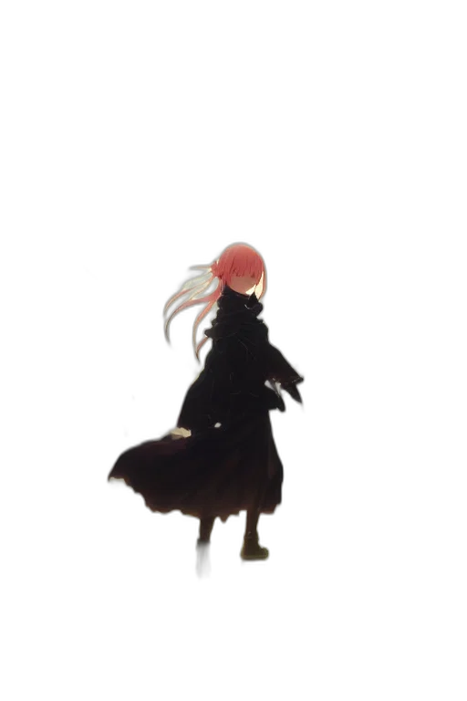 dress, jacket, hat, staff transparent PNG cut-out