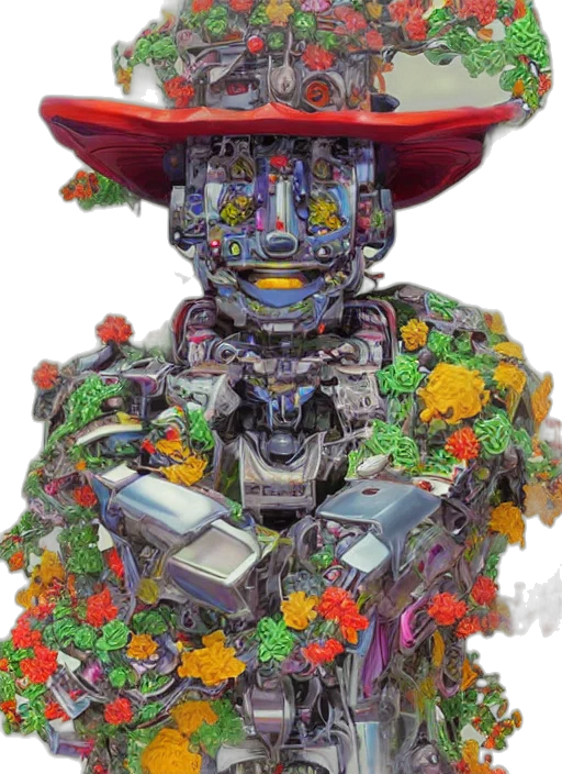 robot, face, crown, mask transparent PNG cut-out