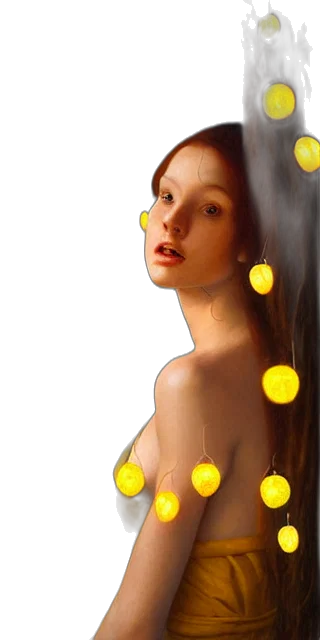 dress, jewelry, crown, face transparent PNG cut-out