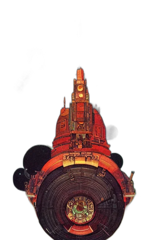 robot, weapon, crown, staff transparent PNG cut-out
