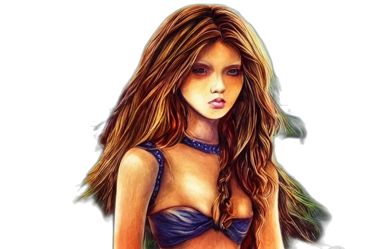 hair, jewelry, fantasy art, watercolor transparent PNG cut-out