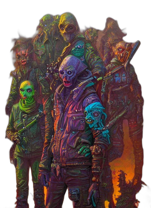 jacket, staff, mask, concept art transparent PNG cut-out
