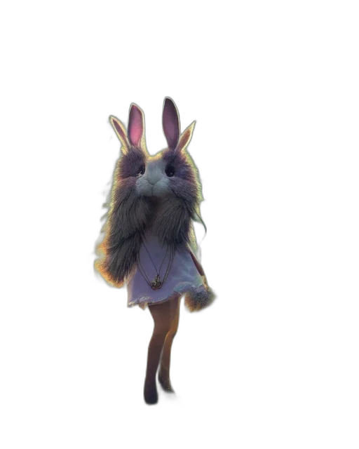 dress, animal, creature, staff transparent PNG cut-out