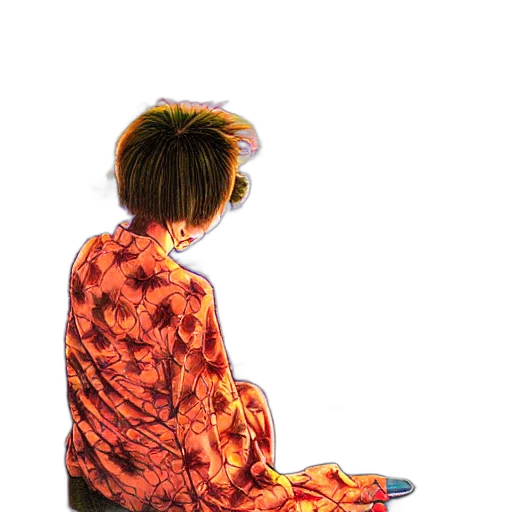dress, jacket, hair, face transparent PNG cut-out