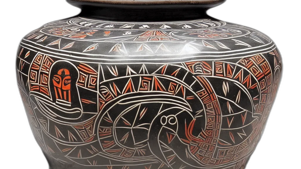 pot, decorative, minoan, art transparent PNG cut-out