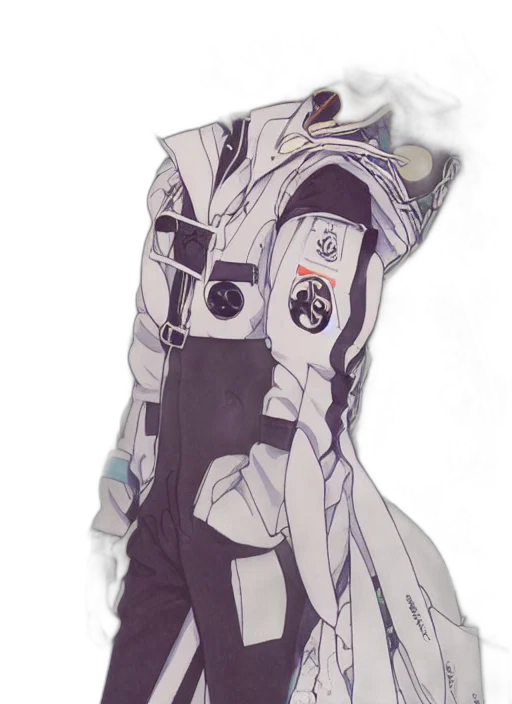 jacket, robot, mask, staff transparent PNG cut-out
