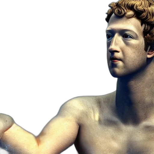 photorealistic, vaporwave, mark, zuckerberg transparent PNG cut-out