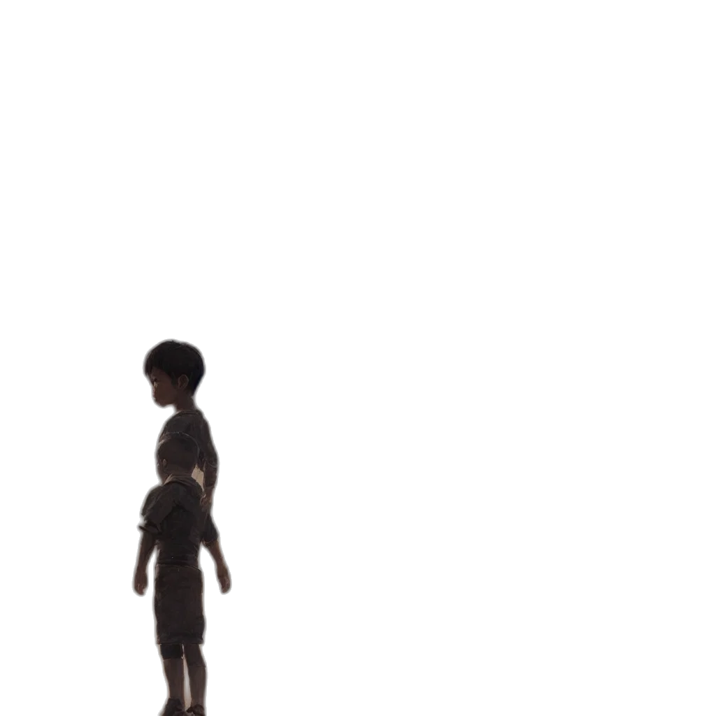 robot, dress, creature, staff transparent PNG cut-out