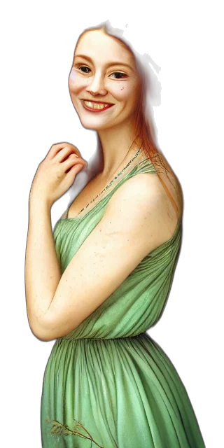 dress, jewelry, face, crown transparent PNG cut-out
