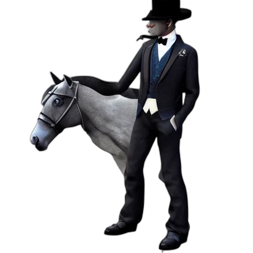 hat, animal, concept art, 3d render transparent PNG cut-out