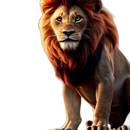 animal, crown, concept art, 3d render transparent PNG cut-out
