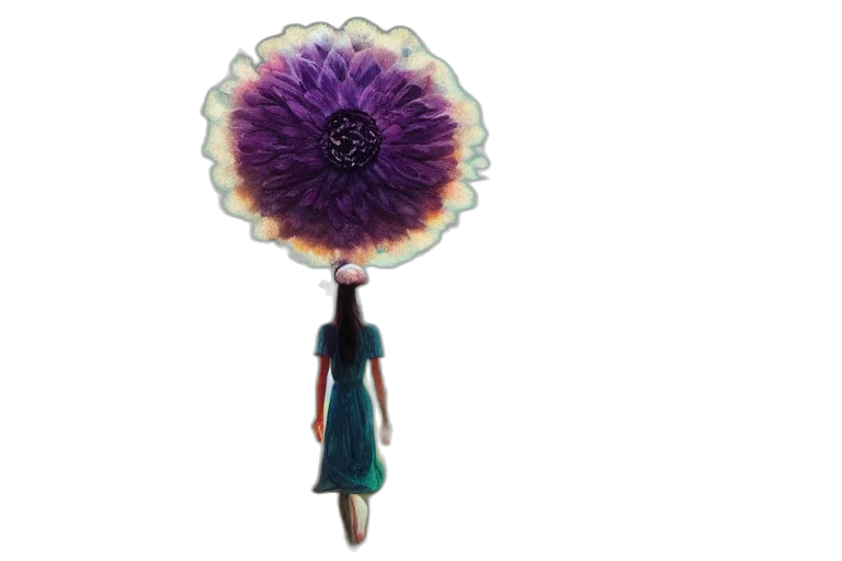 umbrella, flower, staff, crown transparent PNG cut-out
