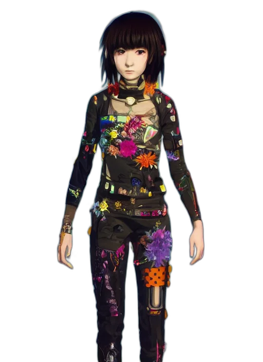 dress, jacket, concept art, cyberpunk transparent PNG cut-out