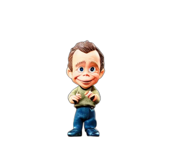 staff, face, 3d render, cartoon transparent PNG cut-out