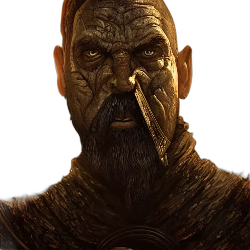 face, mask, staff, creature transparent PNG cut-out