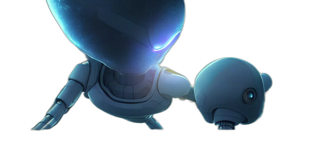 robot, concept art, 3d render, comic book art transparent PNG cut-out