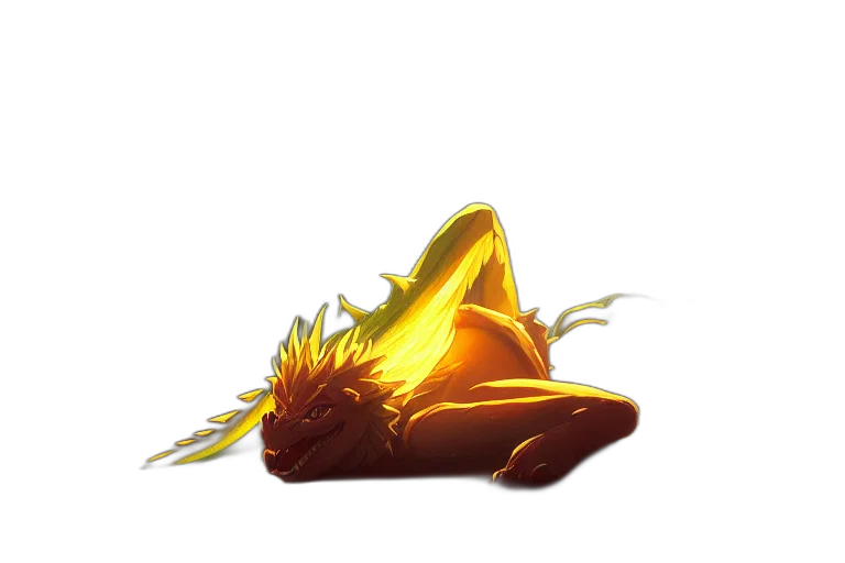 hair, creature, dragon, staff transparent PNG cut-out