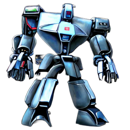 robot, concept art, 3d render, pixel art transparent PNG cut-out