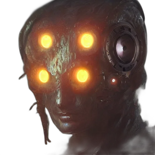 mask, robot, face, creature transparent PNG cut-out