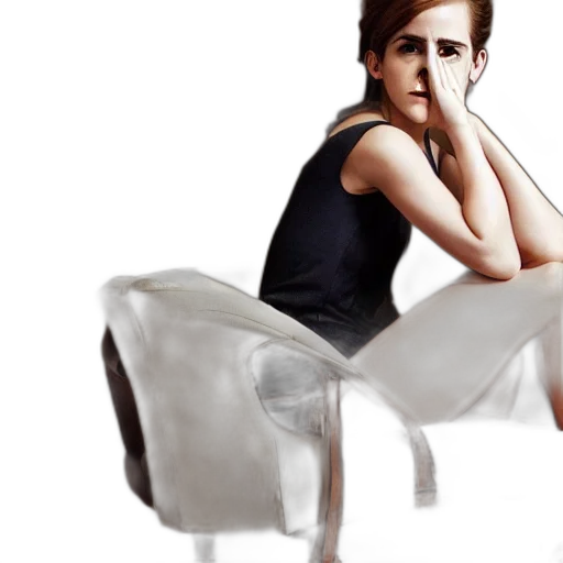furniture, dress, hair, face transparent PNG cut-out