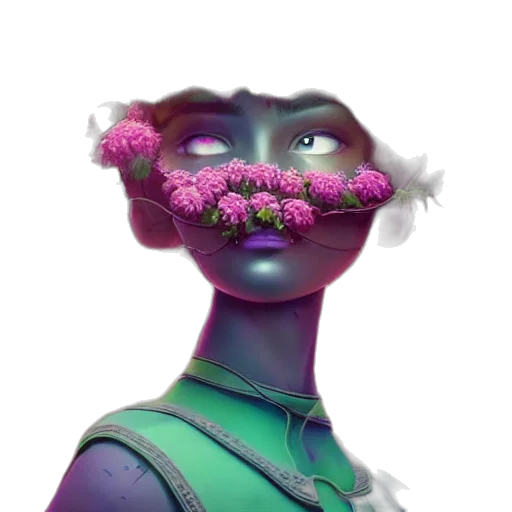 mask, face, crown, flower transparent PNG cut-out