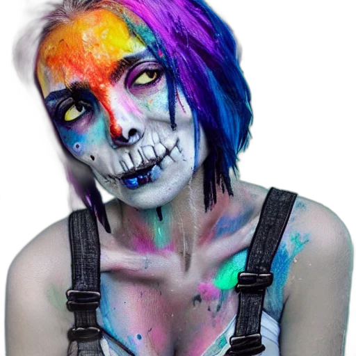 face, mask, cyberpunk, photorealistic transparent PNG cut-out