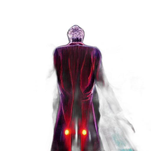 creature, jacket, robot, staff transparent PNG cut-out