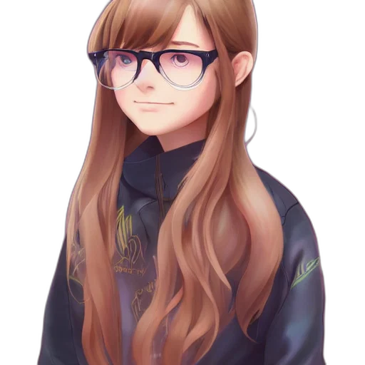jacket, hair, staff, face transparent PNG cut-out