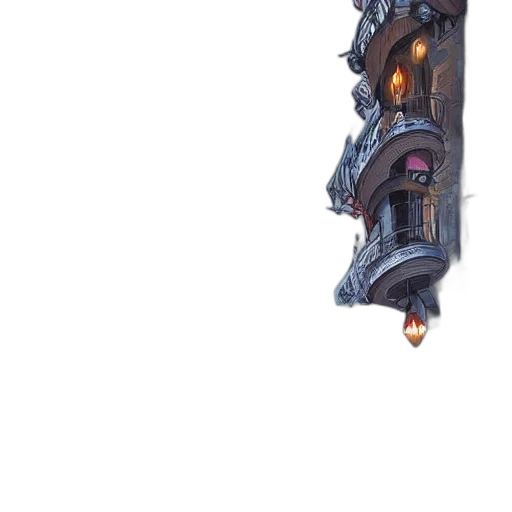 weapon, staff, building, dragon transparent PNG cut-out