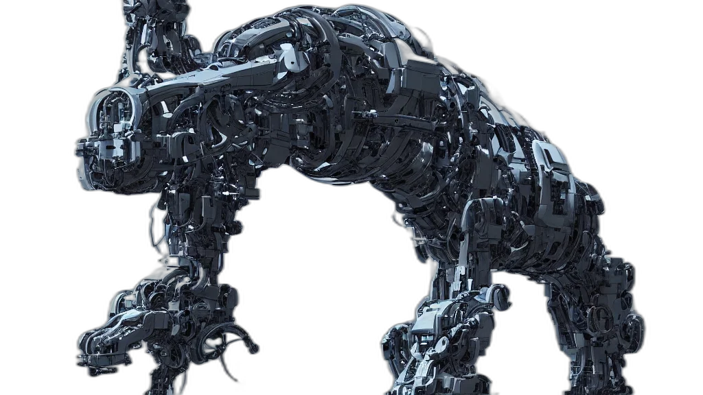 robot, dragon, animal, 3d render transparent PNG cut-out
