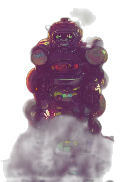 robot, creature, weapon, mask transparent PNG cut-out