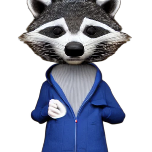 staff, jacket, animal, 3d render transparent PNG cut-out