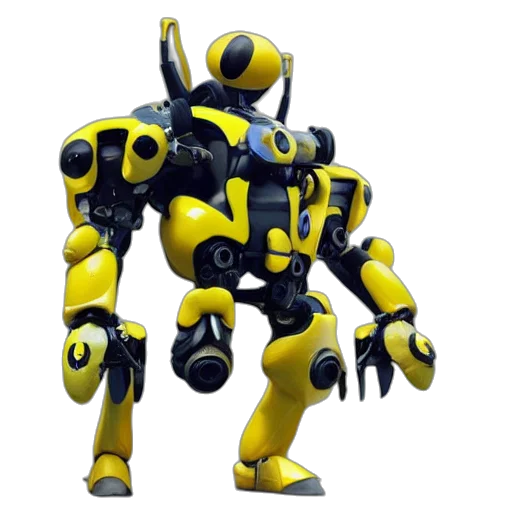 robot, weapon, 3d render, concept art transparent PNG cut-out