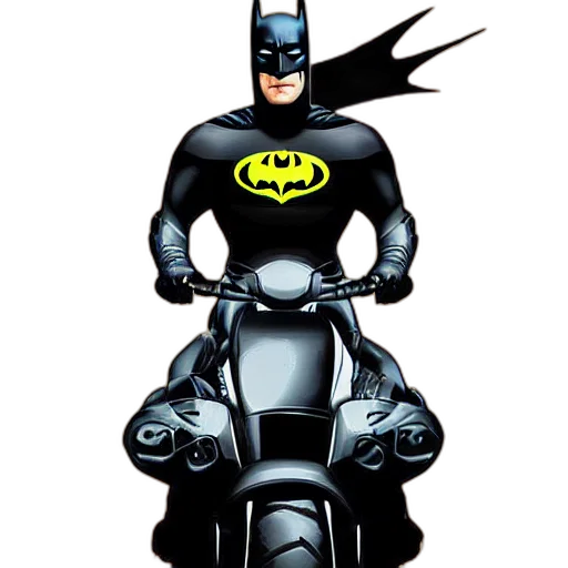 comic book art, concept art, batman, riding transparent PNG cut-out