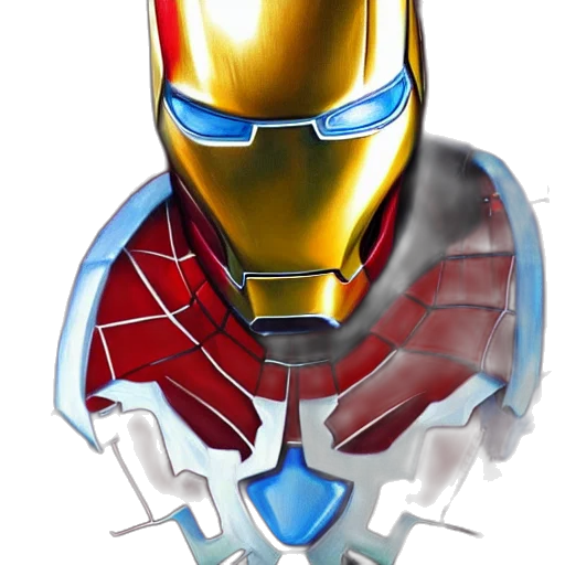 mask, robot, 3d render, comic book art transparent PNG cut-out