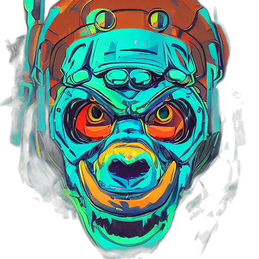 mask, face, robot, creature transparent PNG cut-out