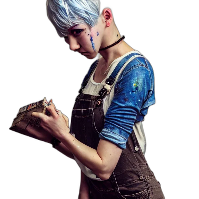 staff, robot, concept art, photorealistic transparent PNG cut-out