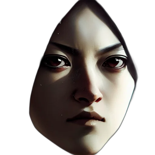 face, mask, crown, creature transparent PNG cut-out