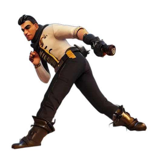 weapon, jacket, staff, face transparent PNG cut-out