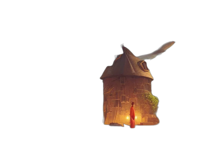 hat, building, dragon, bottle transparent PNG cut-out