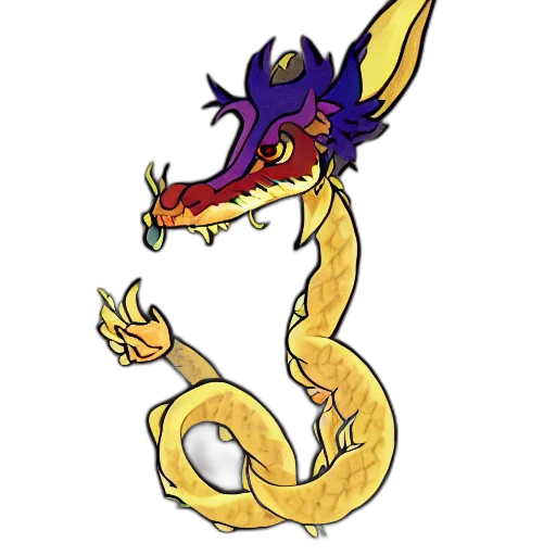 dragon, staff, creature, pixel art transparent PNG cut-out