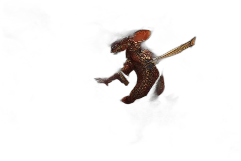 dragon, staff, creature, animal transparent PNG cut-out