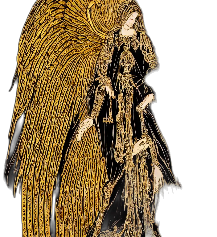 hair, staff, jewelry, dress transparent PNG cut-out