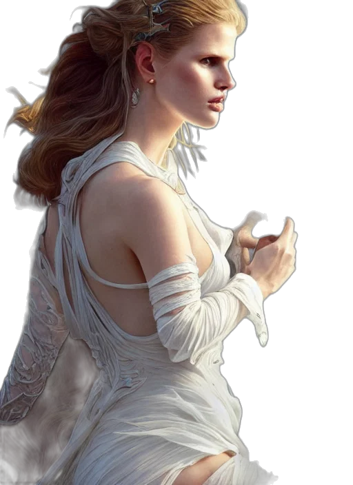 dress, jewelry, face, crown transparent PNG cut-out
